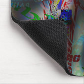 Zeichn mit Ausschnitt aus dunklem Banner und Wortw Mousepad (Ecke)