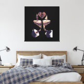 Zeichn mit Kaffee zeichnend Leinwanddruck (Insitu (Schlafzimmer))