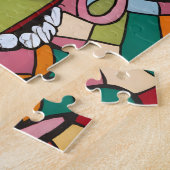 Zeichn mit Kuben surrealer Kubistenkunst Puzzle (Seite)