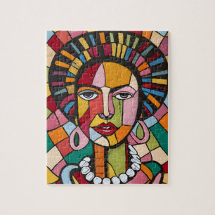 Zeichn mit Kuben surrealer Kubistenkunst Puzzle