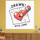 Zeichn mit Liebe Leinwanddruck (Insitu (Wohnzimmer))