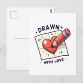 Zeichn mit Liebe Postkarte (Vorne/Hinten)