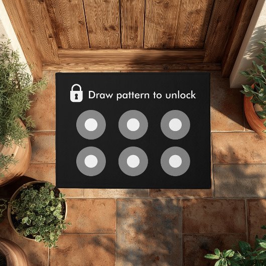 Zeichn Muster zur Entsperrung der Coolen Geeky Fun Fußmatte
