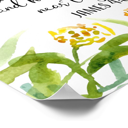 Zeichn nahe an Gott | James 4:8 Poster (Ecke)