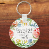 Zeichn nahe an Gott | James 4:8 Schlüsselanhänger (Vorderseite)