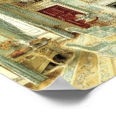 Zeichn Room in Ditchley by Alexandre Serebriakoff Poster (Ecke)