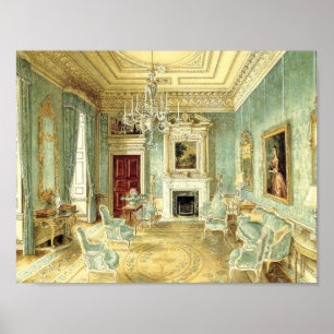 Zeichn Room in Ditchley by Alexandre Serebriakoff Poster