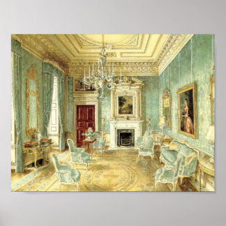 Zeichn Room in Ditchley by Alexandre Serebriakoff Poster