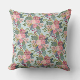 Zeichn Room_Light Blue_Small Floral Pillow Kissen