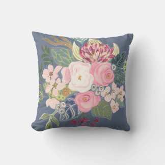 Zeichn Room_Periwinkle Blue_Faded Floral Pillow Kissen