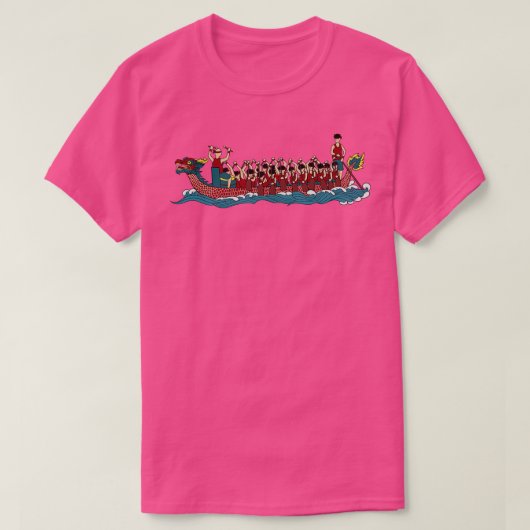 Zeichn von 20 Mann Drachenboot T-Shirt (Design vorne)