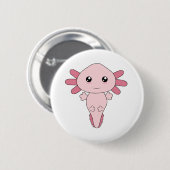 Zeichn von Cool rosa Axolotl Button (Vorne & Hinten)