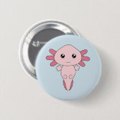 Zeichn von Cool rosa Axolotl Button (Vorne & Hinten)