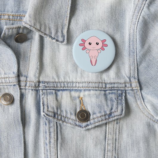 Zeichn von Cool rosa Axolotl Button (Beispiel)
