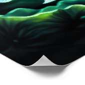 Zeichn von Fischen auf Schwarzen VI Poster (Ecke)