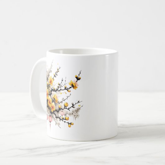 Zeichn von Hoa Mai Happy New Year Kaffeetasse (Vorderseite Links)