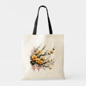 Zeichn von Hoa Mai Happy New Year Tragetasche (Rückseite)