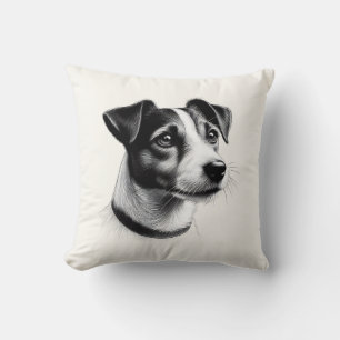 Zeichn von Jack Russell Terrier Kissen