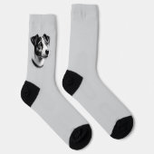 Zeichn von Jack Russell Terrier Socken (Rechts)