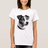 Zeichn von Jack Russell Terrier T-Shirt (Vorderseite)