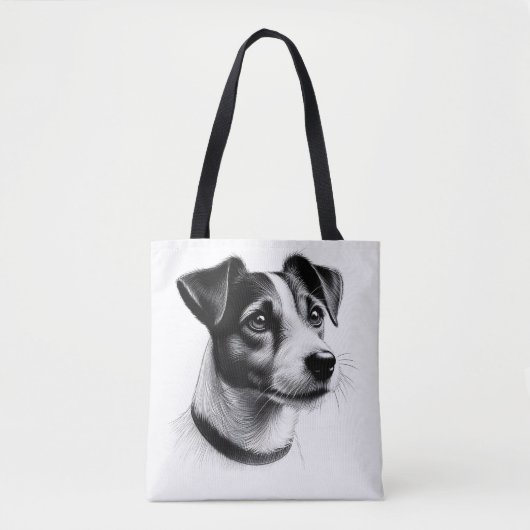 Zeichn von Jack Russell Terrier Tasche (Vorderseite)