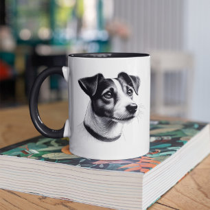 Zeichn von Jack Russell Terrier Tasse
