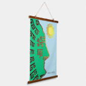 Zeichn von Machu_Picchu Cusco Peru Poster Wandteppich Mit Holzrahmen (Gewinkelt)