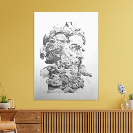 Zeichn von Neptun (Lambert-Sigisbert) Leinwanddruck (Insitu (Wohnzimmer))