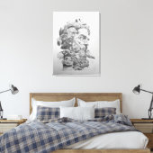 Zeichn von Neptun (Lambert-Sigisbert) Leinwanddruck (Insitu (Schlafzimmer))