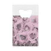 Zeichn von rosa Rosen Geldbeutel Flaschenöffner (Rückseite)