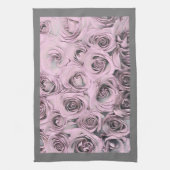 Zeichn von rosa Rosen Geschirrtuch (Vertikal)