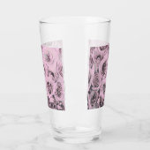 Zeichn von rosa Rosen Glas (Links)