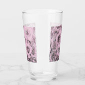 Zeichn von rosa Rosen Glas (Rechts)