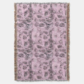 Zeichn von rosa Rosen Keuchhuhn Decke (Vorderseite Vertikal)