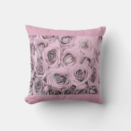 Zeichn von rosa Rosen Kissen