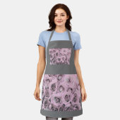 Zeichn von rosa Rosen Schürze (Getragen)