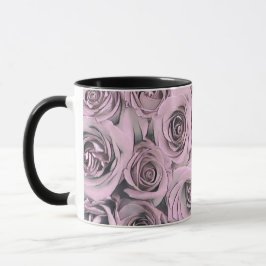 Zeichn von rosa Rosen Tasse