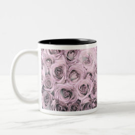 Zeichn von rosa Rosen Zweifarbige Tasse