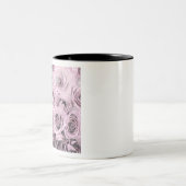 Zeichn von rosa Rosen Zweifarbige Tasse (Mittel)