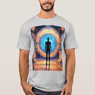 Zeichn von T - Shirt einer Silhouette