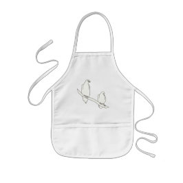 Zeichn von zwei Adlern an einer Zweigstelle-Schürz Kinderschürze