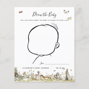 Zeichne das Baby   Babyparty-Spiel