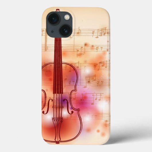 Zeichnen auf Watercolorhintergrund der Violine Case-Mate iPhone Hülle (Rückseite)