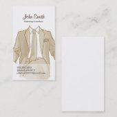 Zeichnen der Anzugs-der Visitenkarte der Männer (Vorne/Hinten)