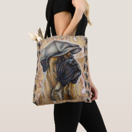Zeichnen der Boxer-Hundetierkunst auf Tasche