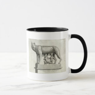 Zeichnen der Etruscan Bronze des Siewolf suc Tasse