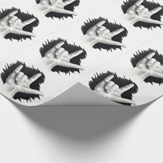 Zeichnen der Hand, Liebe, Zeichen-Sprache Geschenkpapier (Ecke)