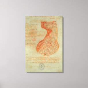 Zeichnen der Ironwork-Casting-Form Leinwanddruck