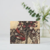 Zeichnen der Rose Postkarte (Stehend Vorderseite)