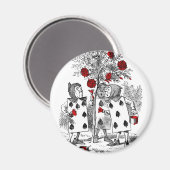 Zeichnen der Rose rot Magnet (Vorderseite/Rückseite)